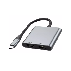 Adaptador USB tipo C a HDMI dual HD 4K