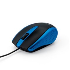 Mouse Verbatim 99743, Negro con azul, Interfaz: Cable USB